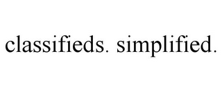 CLASSIFIEDS. SIMPLIFIED.