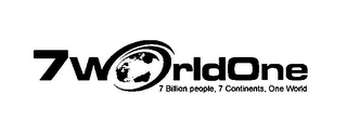 7WORLDONE 7 BILLION PEOPLE, 7 CONTINENTS, ONE WORLD