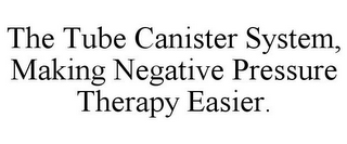 THE TUBE CANISTER SYSTEM, MAKING NEGATIVE PRESSURE THERAPY EASIER.