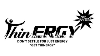 THINERGY SHOT DON'T SETTLE FOR JUST ENERGY "GET THINERGY"