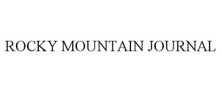 ROCKY MOUNTAIN JOURNAL