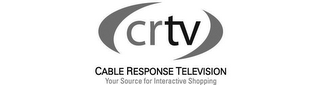 CRTV CABLE RESPONSE TELEVISION YOUR SOURCE FOR INTERACTIVE SHOPPING