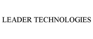 LEADER TECHNOLOGIES