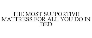 THE MOST SUPPORTIVE MATTRESS FOR ALL YOU DO IN BED