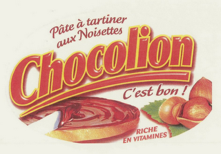 CHOCOLION PÂTE À TARTINER AUX NOISETTES C'EST BON! RICHE EN VITAMINES