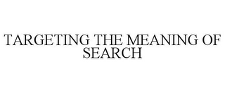 TARGETING THE MEANING OF SEARCH