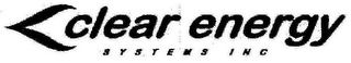 CLEAR ENERGY SYSTEMS INC