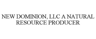 NEW DOMINION, LLC A NATURAL RESOURCE PRODUCER