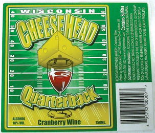 WISCONSIN CHEESEHEAD QUARTERBACK CRANBERRY WINE