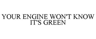 YOUR ENGINE WON'T KNOW IT'S GREEN