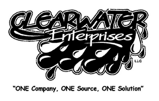 CLEARWATER ENTERPRISES LLC "ONE COMPANY, ONE SOURCE, ONE SOLUTION"