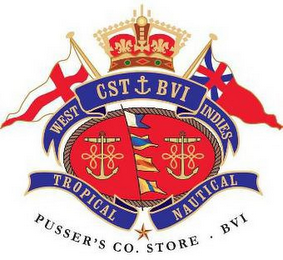 WEST CST BVI INDIES TROPICAL NAUTICAL PUSSER'S CO. STORE · BVI