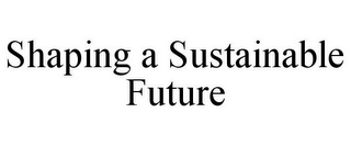 SHAPING A SUSTAINABLE FUTURE