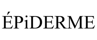 ÉPIDERME