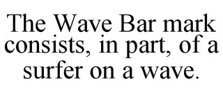 THE WAVE BAR MARK CONSISTS, IN PART, OF A SURFER ON A WAVE.