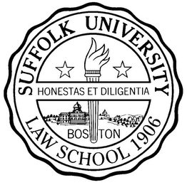 SUFFOLK UNIVERSITY LAW SCHOOL 1906 HONESTAS ET DILIGENTIA BOSTON