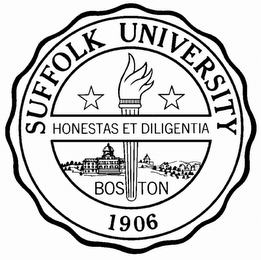 SUFFOLK UNIVERSITY 1906 HONESTAS ET DILIGENTIA BOSTON