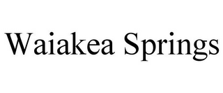 WAIAKEA SPRINGS