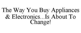 THE WAY YOU BUY APPLIANCES & ELECTRONICS...IS ABOUT TO CHANGE!