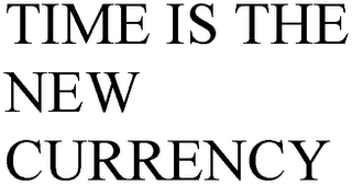 TIME IS THE NEW CURRENCY