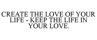 CREATE THE LOVE OF YOUR LIFE - KEEP THE LIFE IN YOUR LOVE.