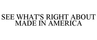 SEE WHAT'S RIGHT ABOUT MADE IN AMERICA