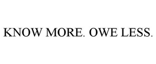 KNOW MORE. OWE LESS.