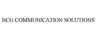 NCG COMMUNICATION SOLUTIONS