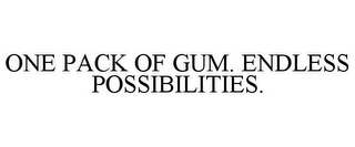 ONE PACK OF GUM. ENDLESS POSSIBILITIES.