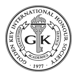 GK GOLDEN KEY INTERNATIONAL HONOR SOCIETY 1977