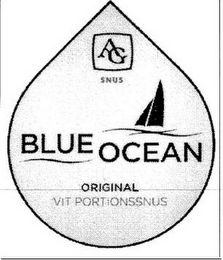 AG SNUS BLUE OCEAN ORIGNAL VIT PORTIONSSNUS