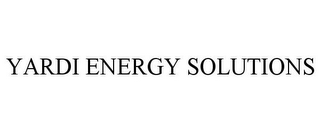 YARDI ENERGY SOLUTIONS