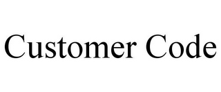 CUSTOMER CODE