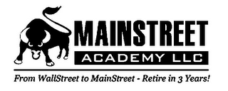 MAINSTREET ACADEMY LLC FROM WALLSTREET TO MAINSTREET - RETIRE IN 3 YEARS!