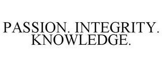 PASSION. INTEGRITY. KNOWLEDGE.