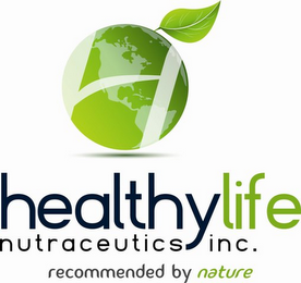 H HEALTHYLIFE NUTRACEUTICS INC. RECOMMENDED BY NATURE