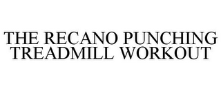 THE RECANO PUNCHING TREADMILL WORKOUT