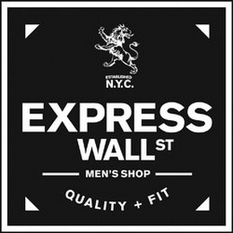 ESTABLISHED N.Y.C. EXPRESS WALL ST MEN'S SHOP QUALITY + FIT