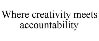 WHERE CREATIVITY MEETS ACCOUNTABILITY