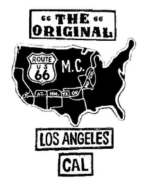 66 THE ORIGINAL 66 ROUTE U S 66 M.C. CAL. AZ. NM. TX. OK. MO. CHI. LOS ANGELES CAL