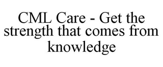 CML CARE - GET THE STRENGTH THAT COMES FROM KNOWLEDGE