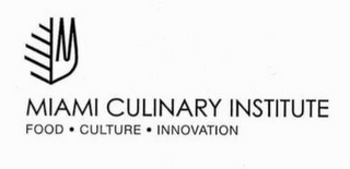 M MIAMI CULINARY INSTITUTE FOOD · CULTURE · INNOVATION