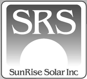 SRS SUNRISE SOLAR INC