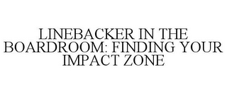 LINEBACKER IN THE BOARDROOM: FINDING YOUR IMPACT ZONE