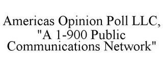 AMERICAS OPINION POLL LLC, "A 1-900 PUBLIC COMMUNICATIONS NETWORK"