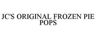 JC'S ORIGINAL FROZEN PIE POPS