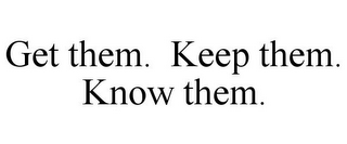 GET THEM. KEEP THEM. KNOW THEM.