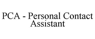 PCA - PERSONAL CONTACT ASSISTANT