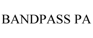 BANDPASS PA