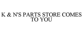 K & N'S PARTS STORE COMES TO YOU